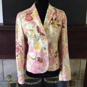🦊 Ann Taylor floral blazer. 2 front pockets